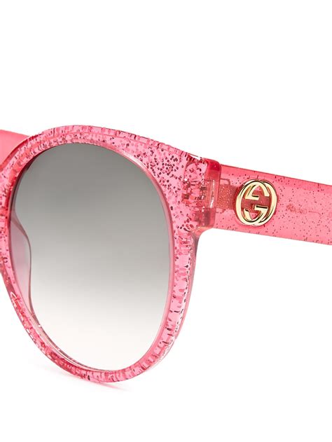 gucci round-frame glittered acetate sunglasses imitation|authentic Gucci sunglasses sale.